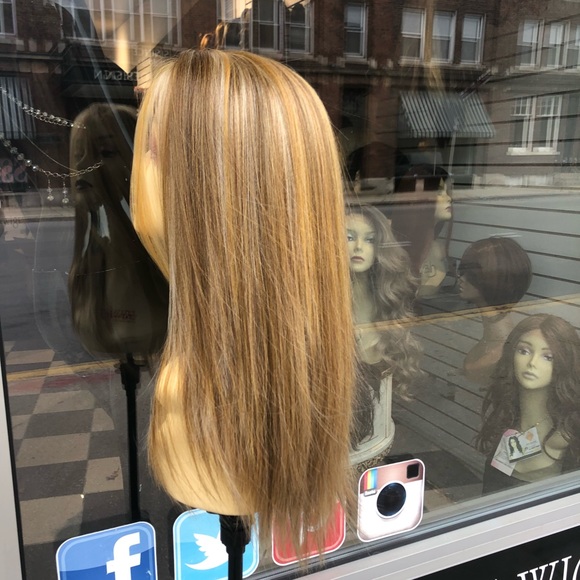 Wig blonde human hair blende swisslace lacefront - Picture 3 of 8